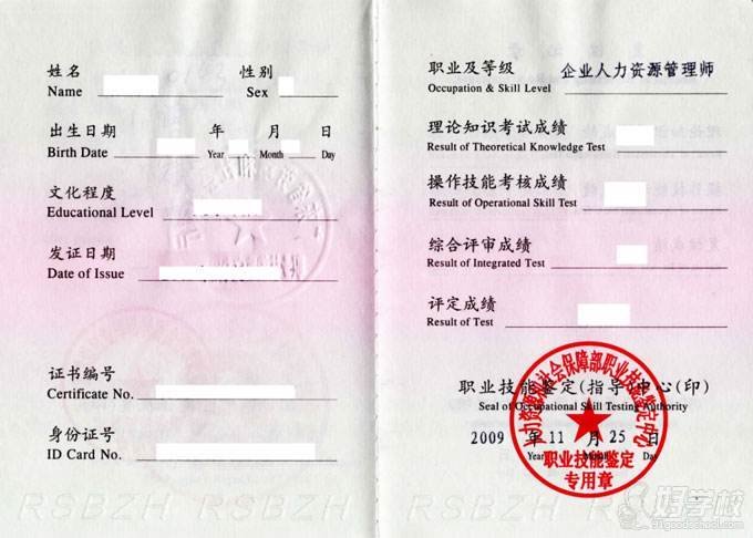 中大职业学院人力资源管理师培训怎么样?通过