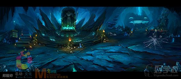 名动漫D69期游戏场景班-两位美女的作品-广州