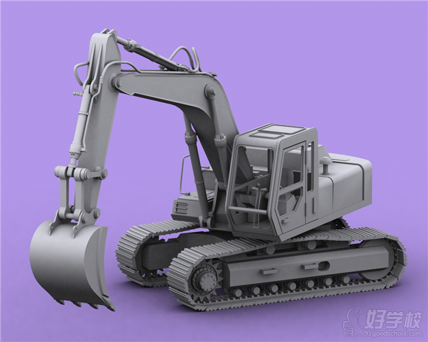 挖掘机--3Dmax高级建模