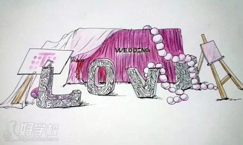 武汉婚礼手绘培训班课程-武汉嘉境教育-【学费