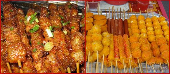 油炸串美食成品