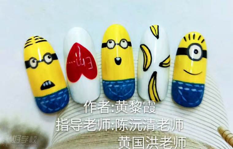 小黄人美甲作品 小黄人美甲作品