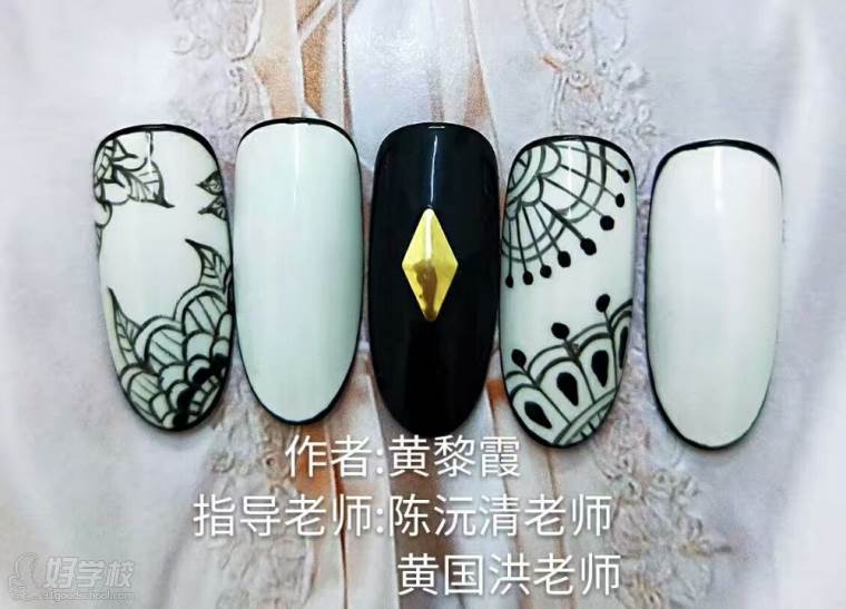 黑色指甲作品 黑色指甲作品