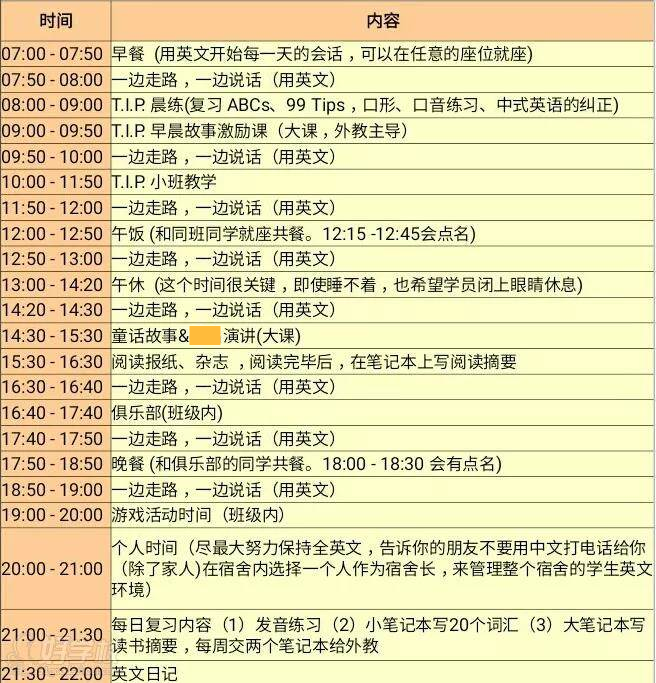 北大14天全封閉外教英語強化訓練營