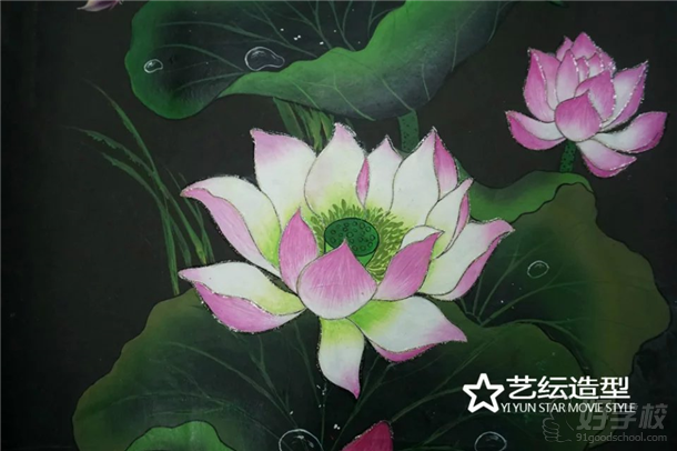 艺纭美甲学校学员近期美甲作品--排笔绘画作品