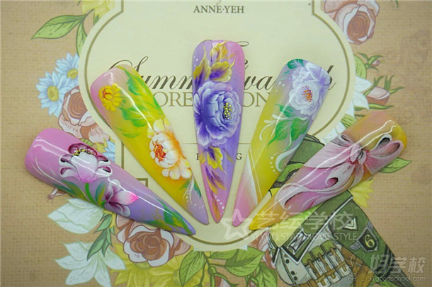 艺纭美甲学校美甲作品欣赏-广州艺纭明星造型