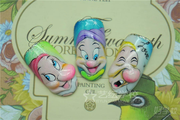 艺纭美甲学校美甲作品欣赏-广州艺纭明星造型