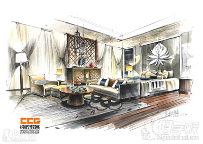 广州手绘设计效果图考研快题特训班-广州纯粹